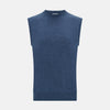 View 1 of product Pacific Blue Cashmere Round Neck Vest