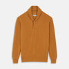 View 1 of product Gold Cashmere Shawl Neck Lytton Jumper