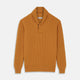 Gold Cashmere Shawl Neck Lytton Jumper
