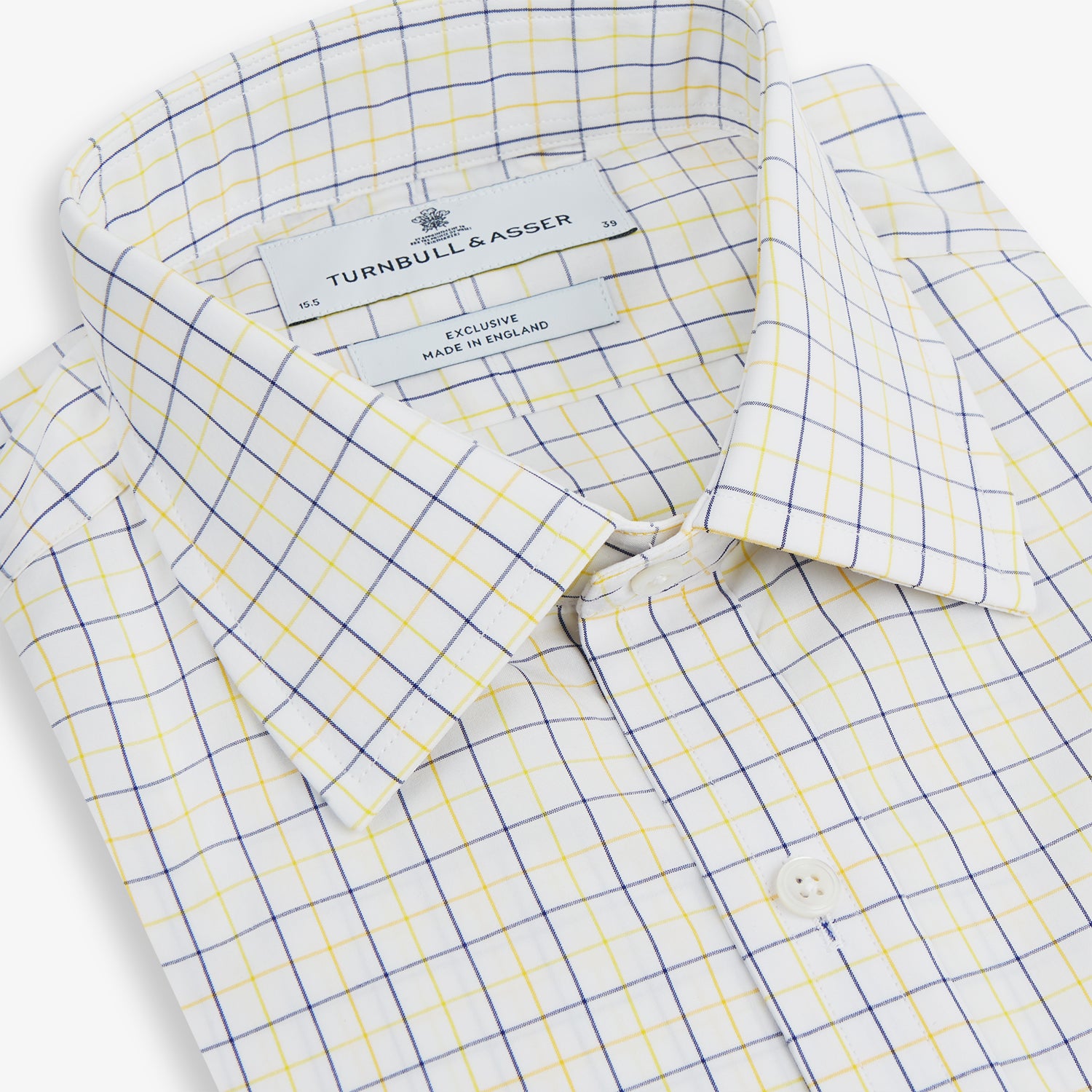 Yellow Overlay Grid Check Mayfair Shirt