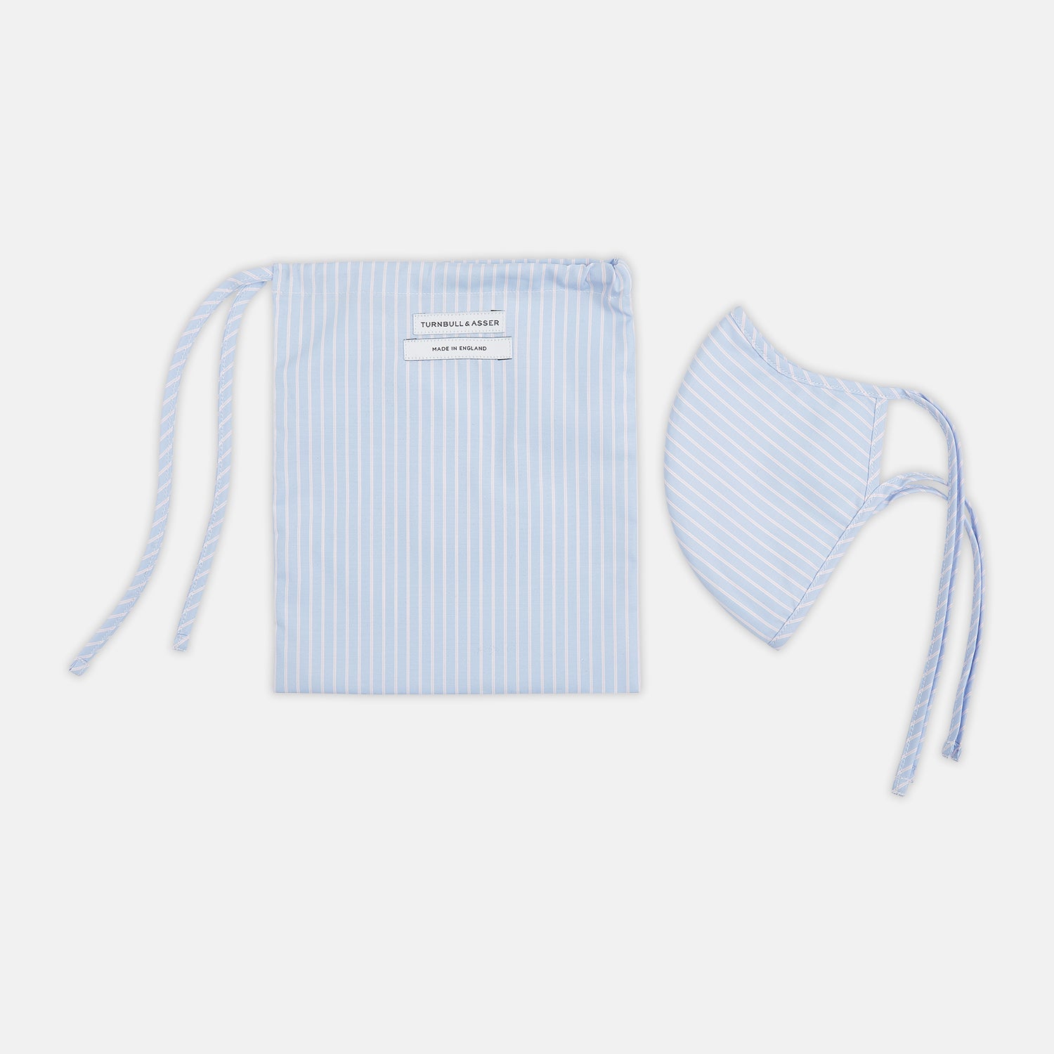 View 2 of product Exclusive Light Blue, White & Pink Stripe Commuter Mask With 3 Viroformula™ Filters