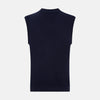 View 3 of product Navy Fine Merino V-Neck Vest