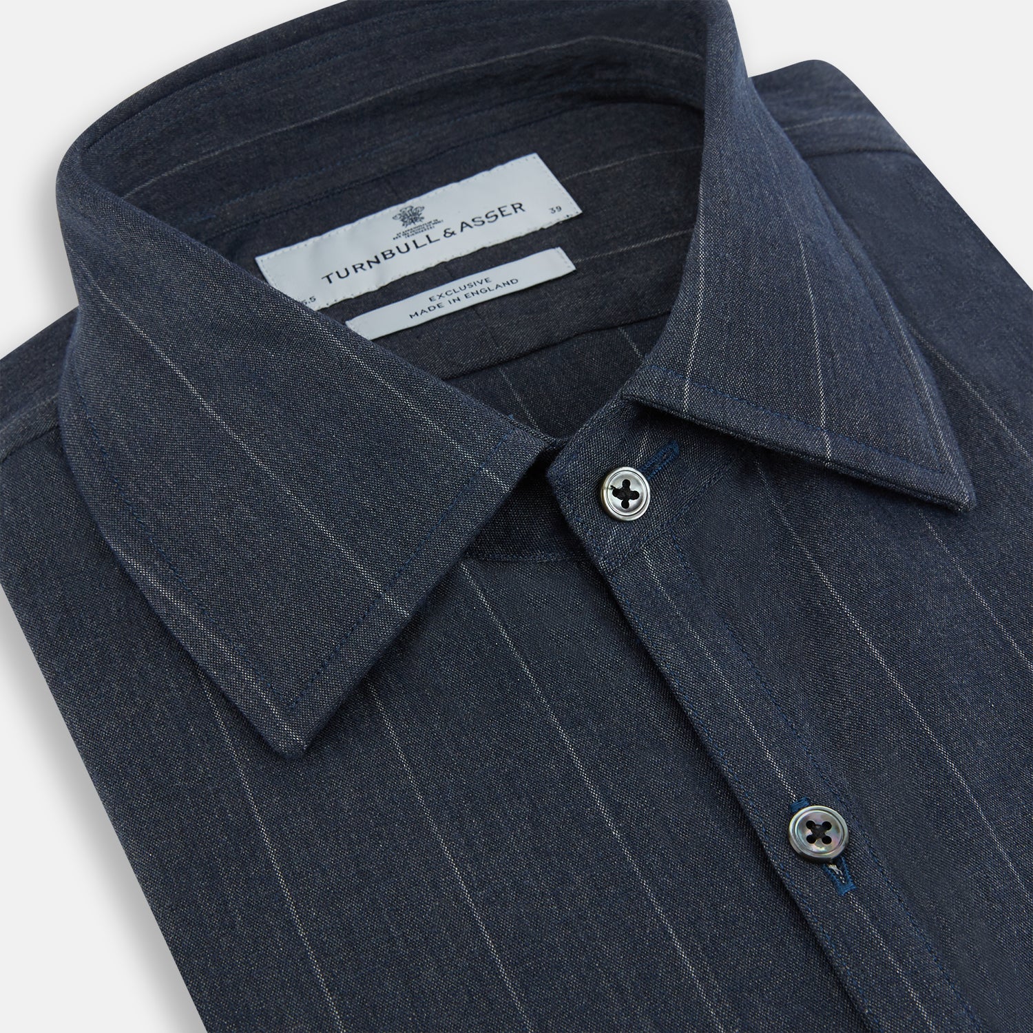 View 2 of product Navy Melange Wide Stripe Westminster Shirt