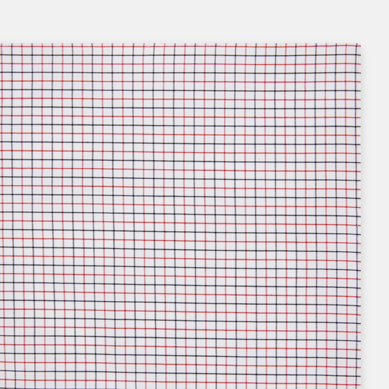 View 2 of product Hand Rolled Red and Navy Graph Check Handkerchief