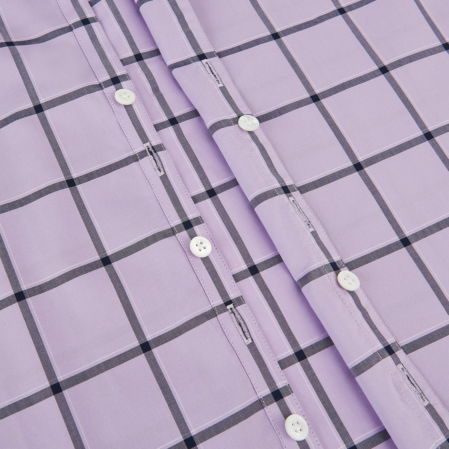 View 7 of product Lilac Grid Check Windsor Shirt