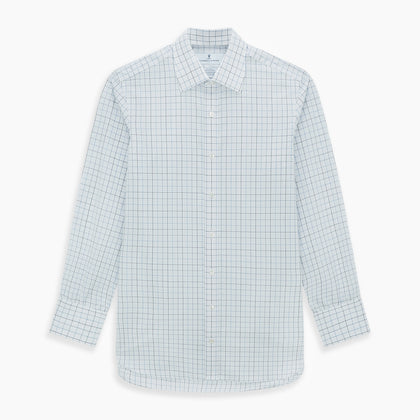 Blue Grid Check Mayfair Shirt Image 6