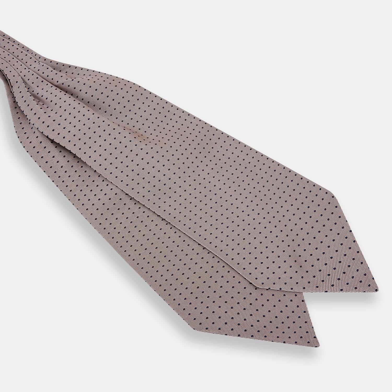 View 3 of product Navy and Lilac Micro Dot Silk Cravat
