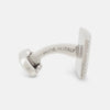 View 2 of product Silver Striped Rectangular Cufflinks