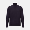 View 1 of product Dark Purple Fine Merino High Neck Jumper