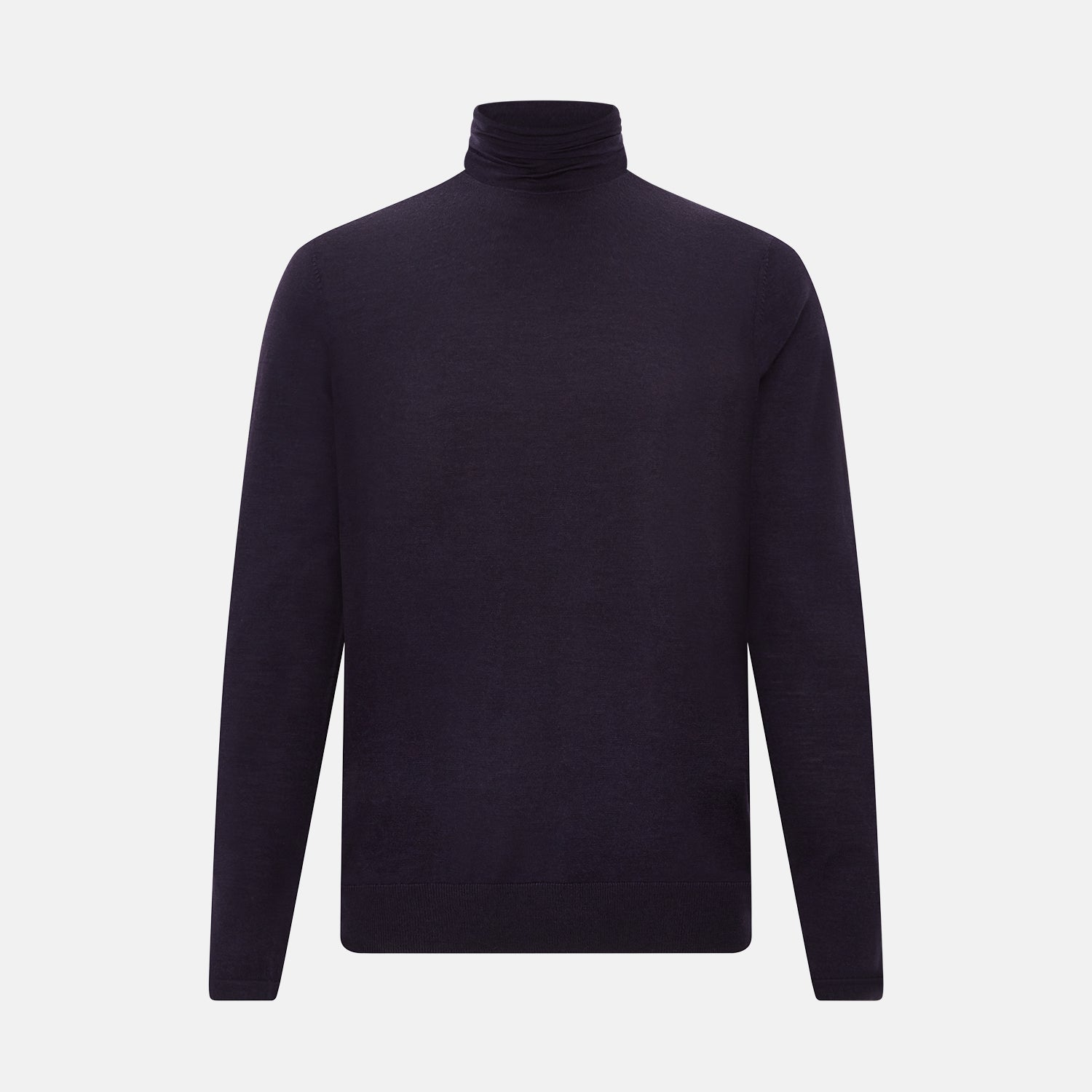 View 1 of product Dark Purple Fine Merino High Neck Jumper