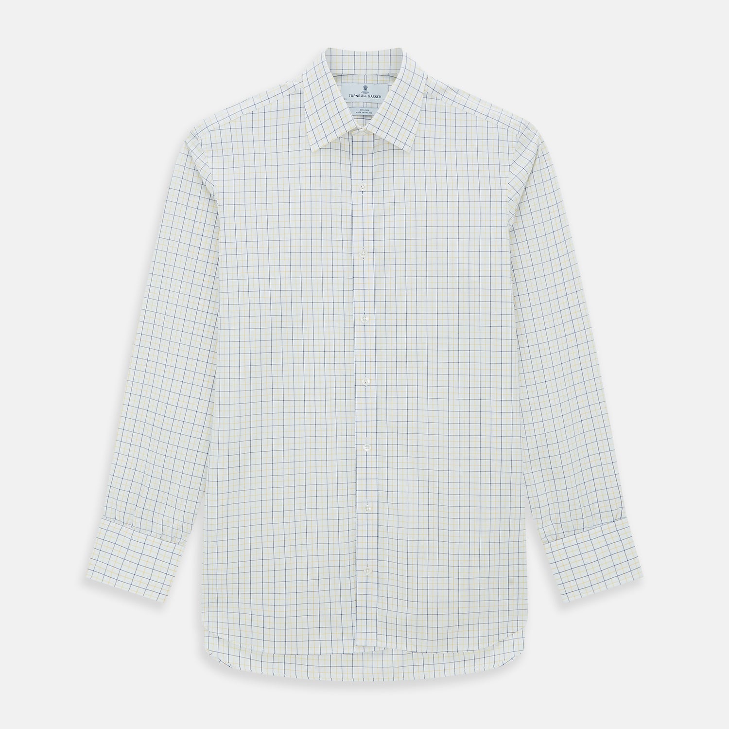 Yellow Overlay Grid Check Mayfair Shirt