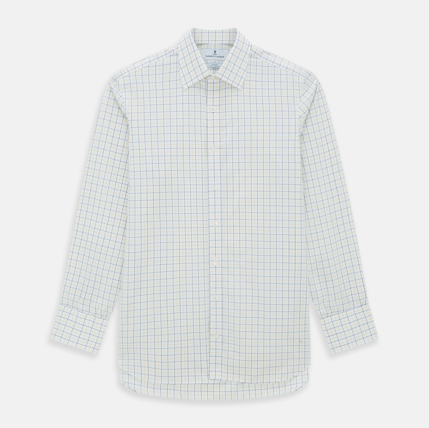 View 1 of product Yellow Overlay Grid Check Mayfair Shirt