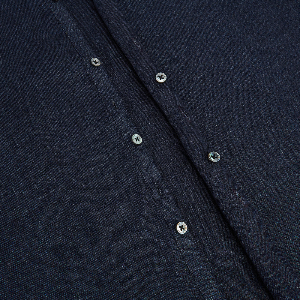 Navy Linen Windsor Shirt