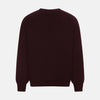 View 3 of product Burgundy Fine Merino V-Neck Cardigan