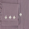View 4 of product Burgundy Micro Check Mayfair Shirt