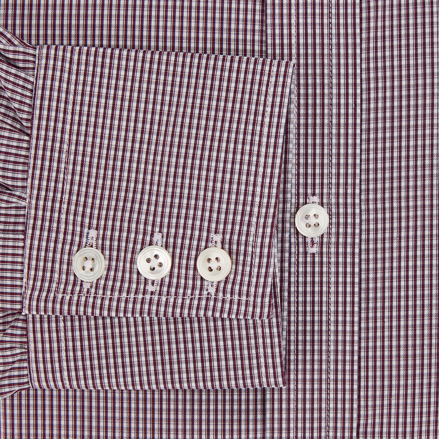 View 4 of product Burgundy Micro Check Mayfair Shirt