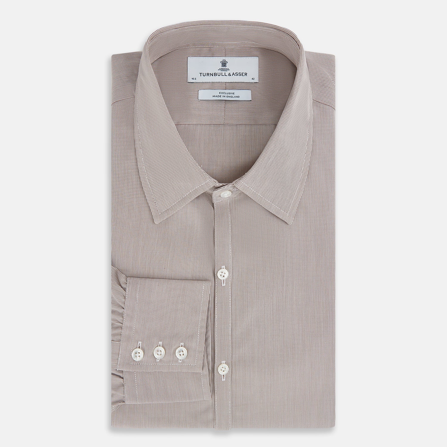 View 5 of product BROWN MICRO GRAPH CHECK WESTMINSTER SHIRT