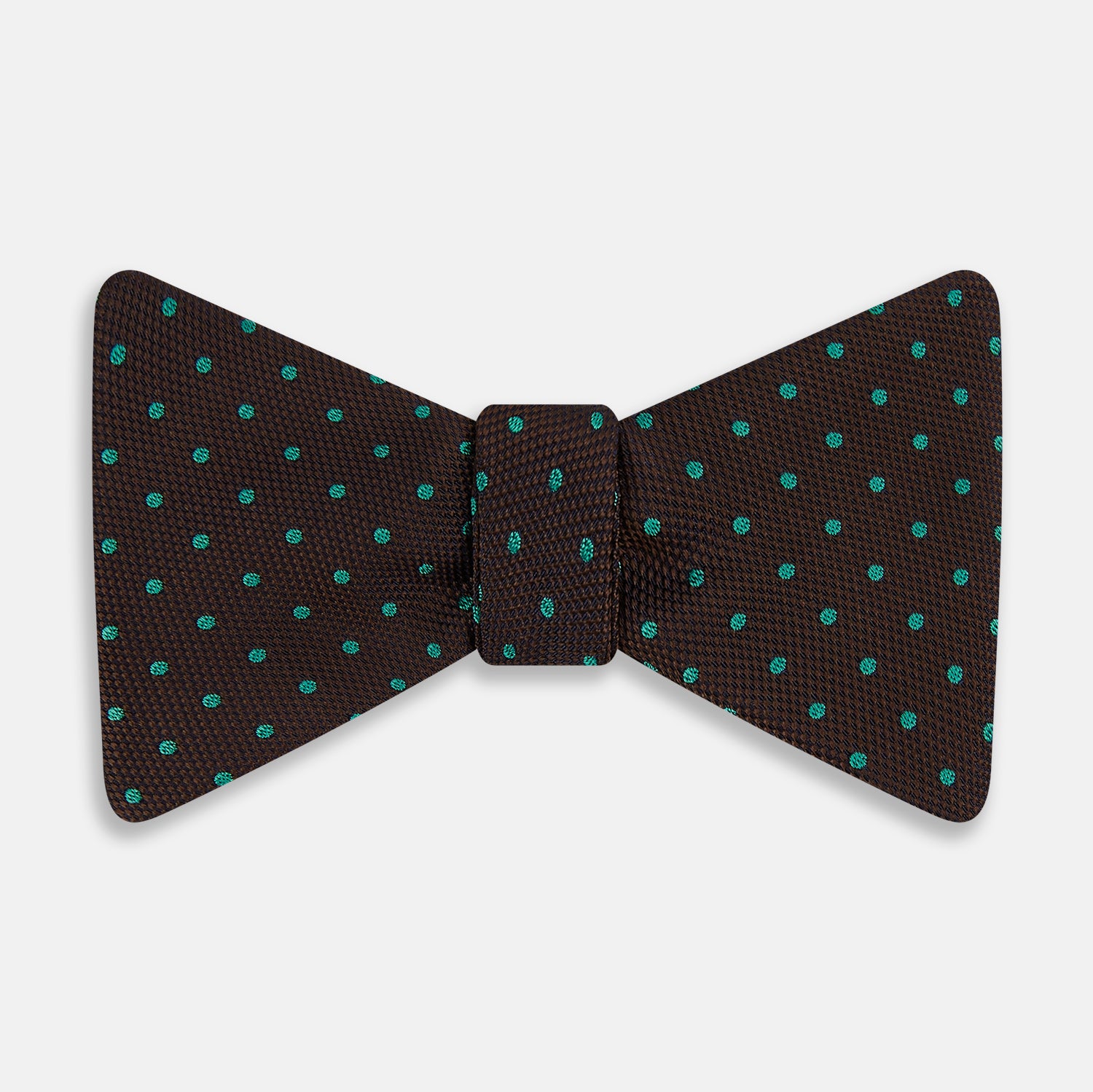 View 1 of product Blue and Brown Micro Dot Silk Bow Tie