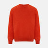 View 3 of product Red Orange Cashmere V-neck Jumper