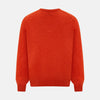 Red Orange Cashmere V-neck Jumper