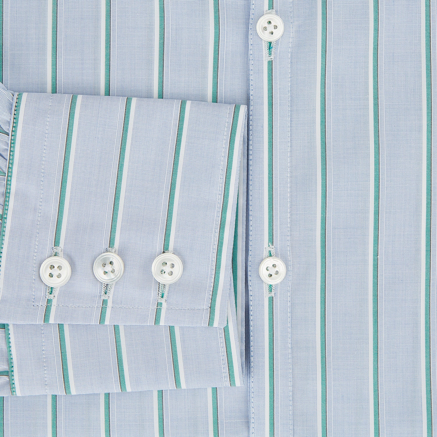 View 4 of product Blue and Green Multi-Stripe Westminster Shirt