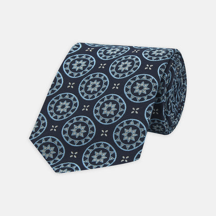 Jacquard Silk Geometric Tie
