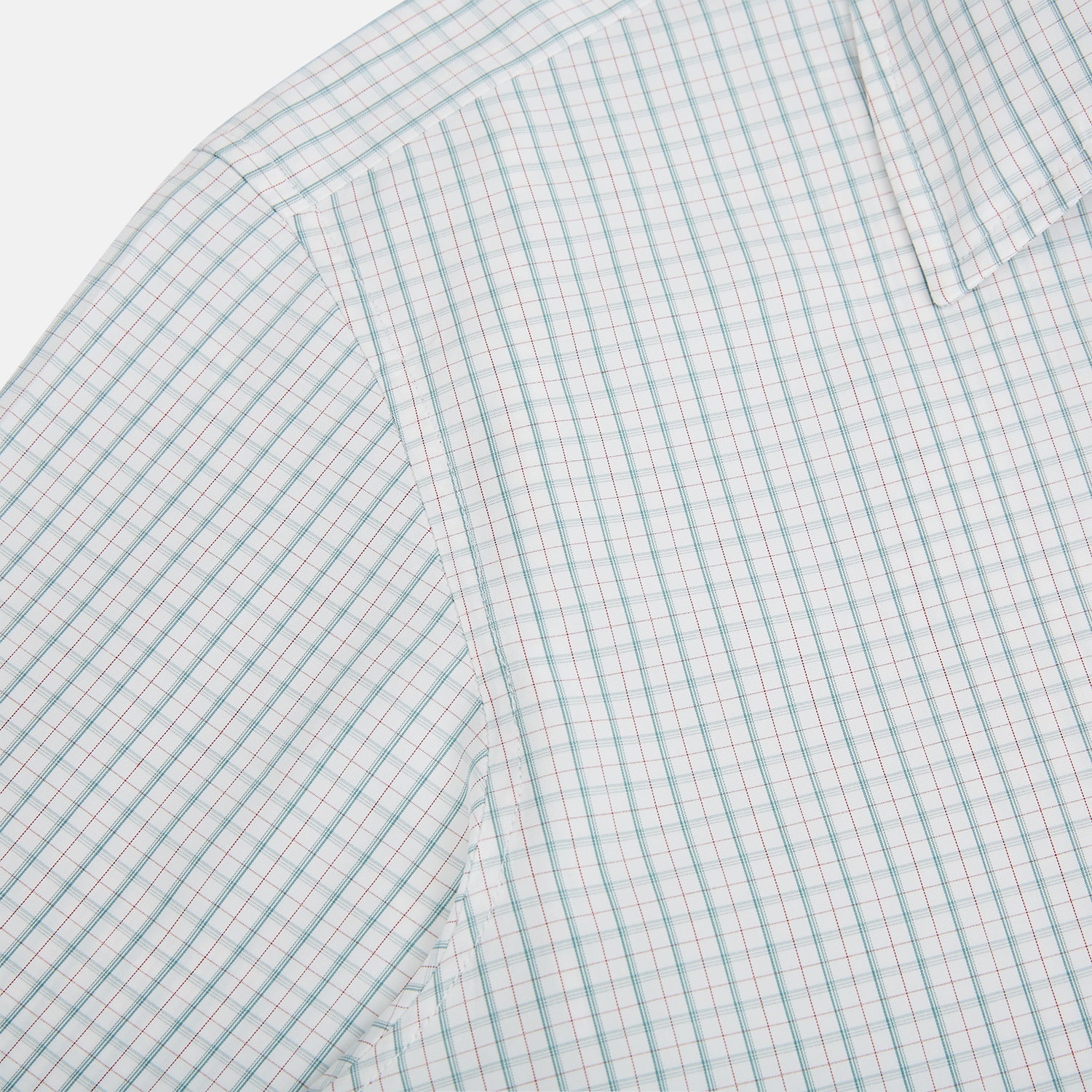 View 6 of product Turquoise and Red Ticking Stripe Windsor Shirt