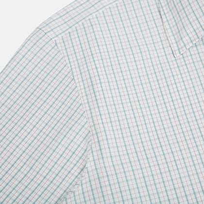 Turquoise and Red Ticking Stripe Windsor Shirt Image 5