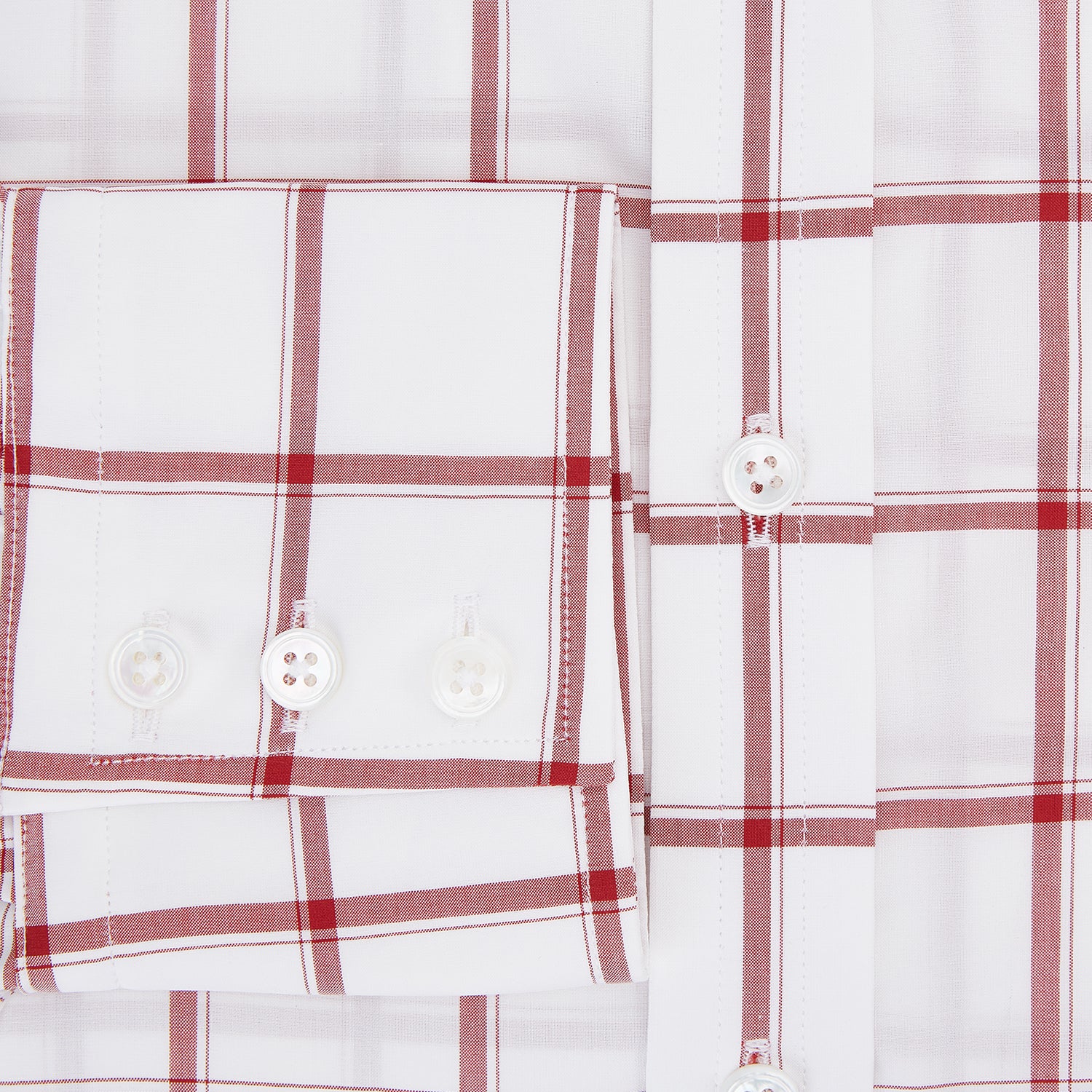 View 4 of product Dark Red Grid Check Mayfair Shirt