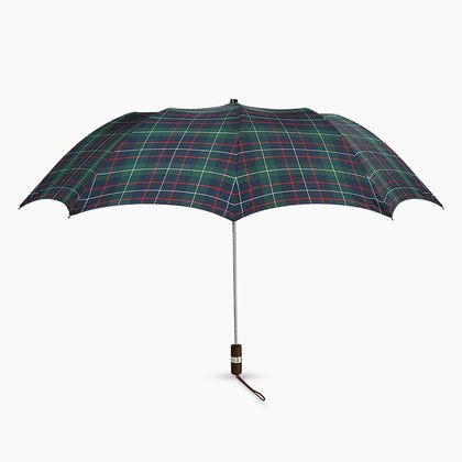 Colquhoun Tartan Telescopic Umbrella with Brown Maple  Handle Image 3