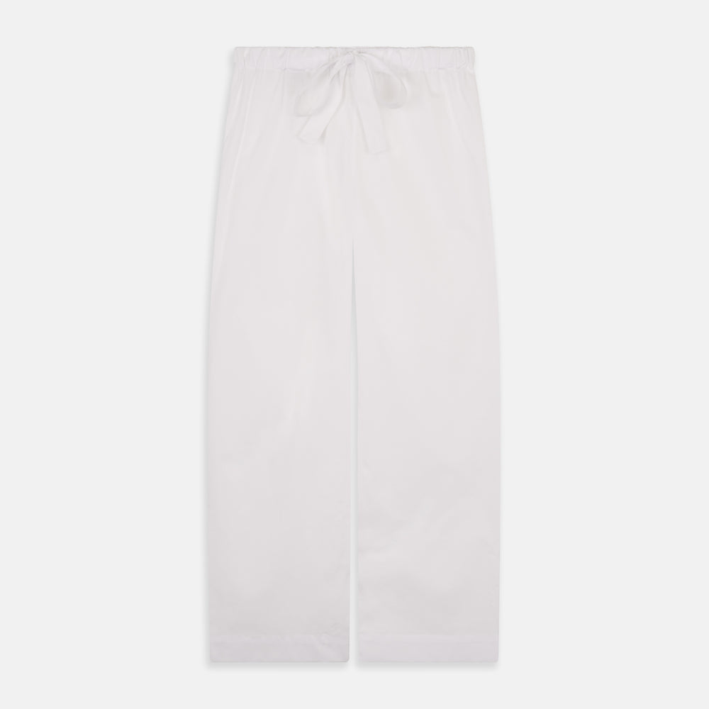 Women's Harriet Plain White Cotton Pyjama Set