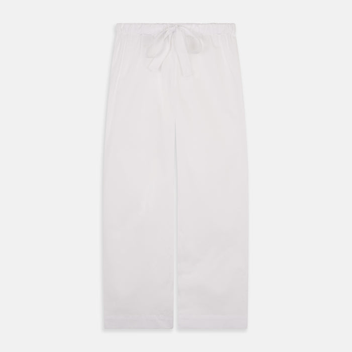 Women's Harriet Plain White Cotton Pyjama Set Image 4