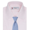 Pink Herringbone Superfine Cotton Shirt with T&A Collar and Double Cuffs