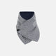 Navy Herringbone Silk and Linen Neck Warmer