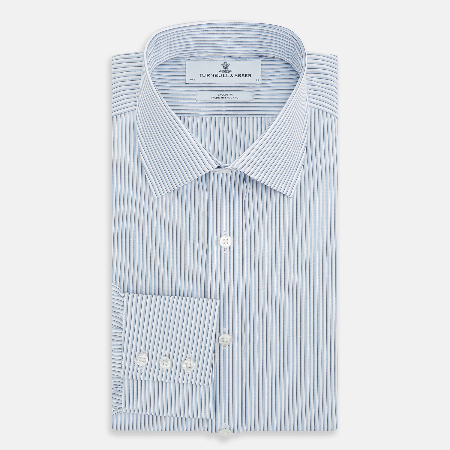 View 5 of product Sky Blue Shadow Pinstripe Mayfair Shirt