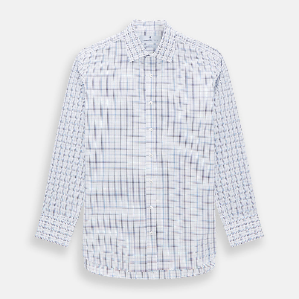 Purple and Blue Multi Check Mayfair Shirt