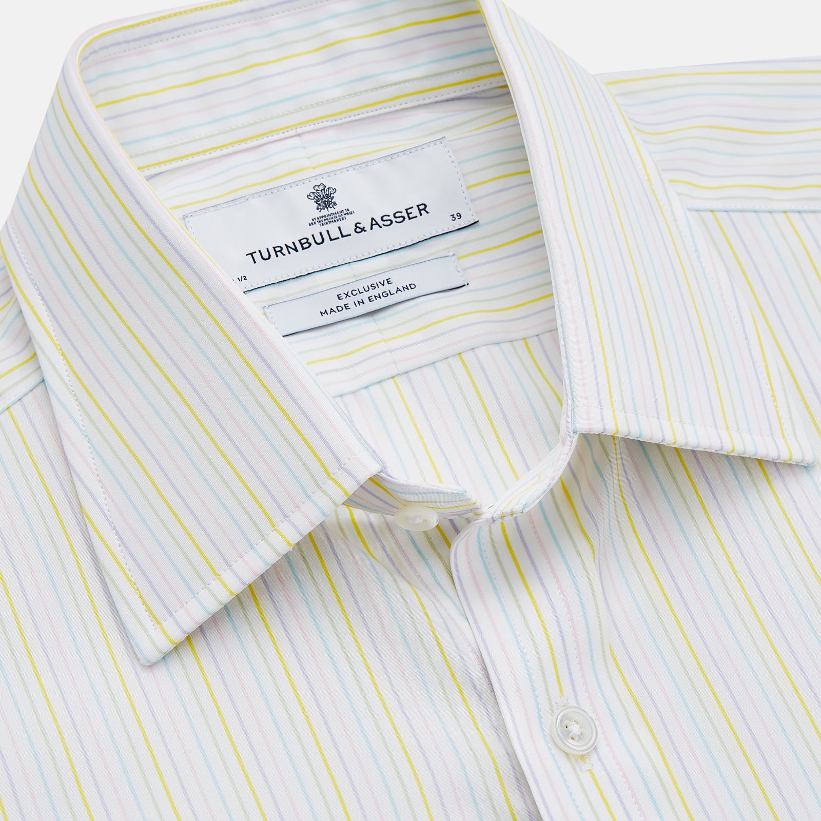 View 2 of product Yellow Multi Stripe Cotton Regular Fit Whitby Shirt