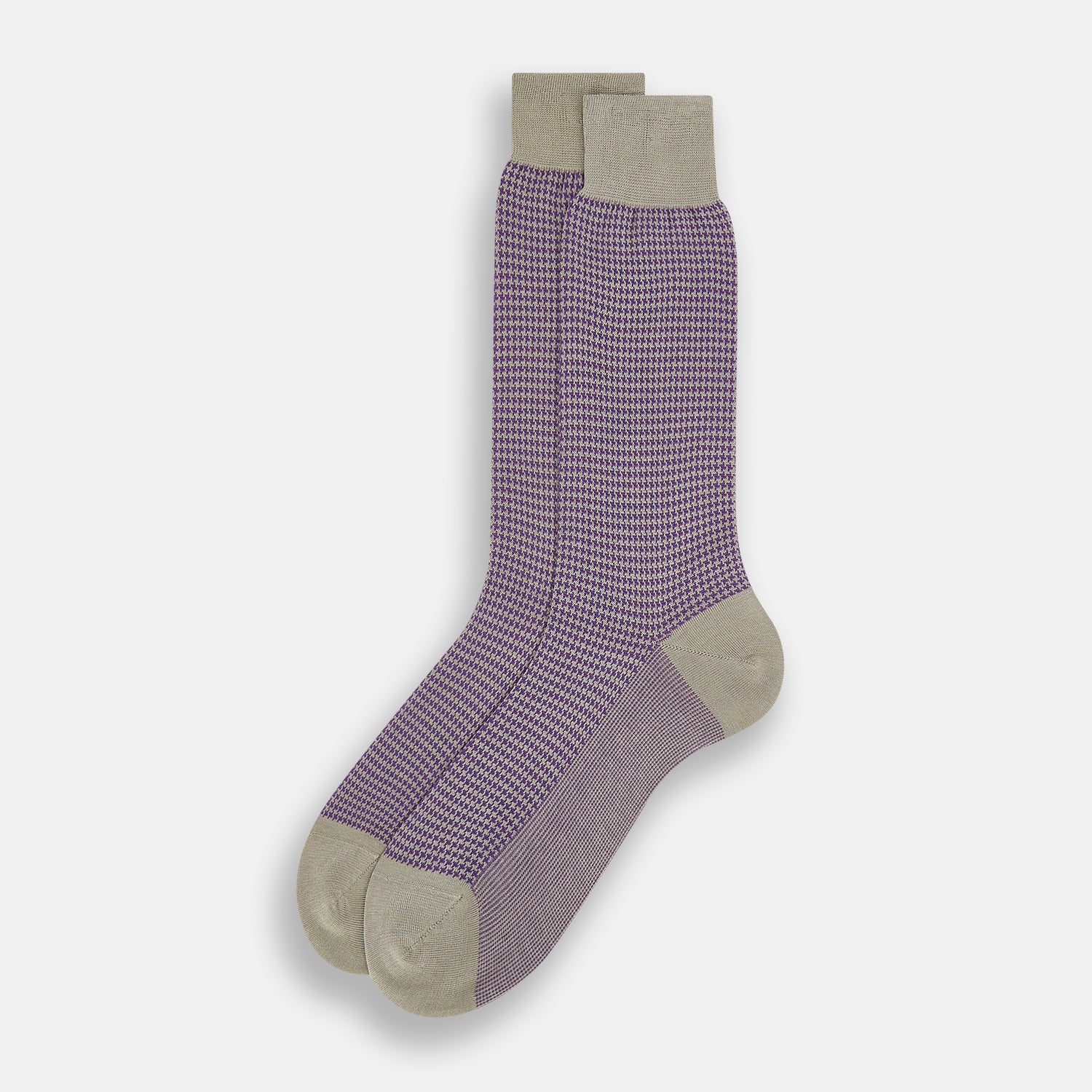 View 2 of product Concrete Houndstooth Mid-Length Socks