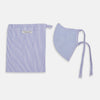 View 2 of product Blue Fine Check Zephyr Cotton Commuter Mask With 3 Viroformula™ Filters