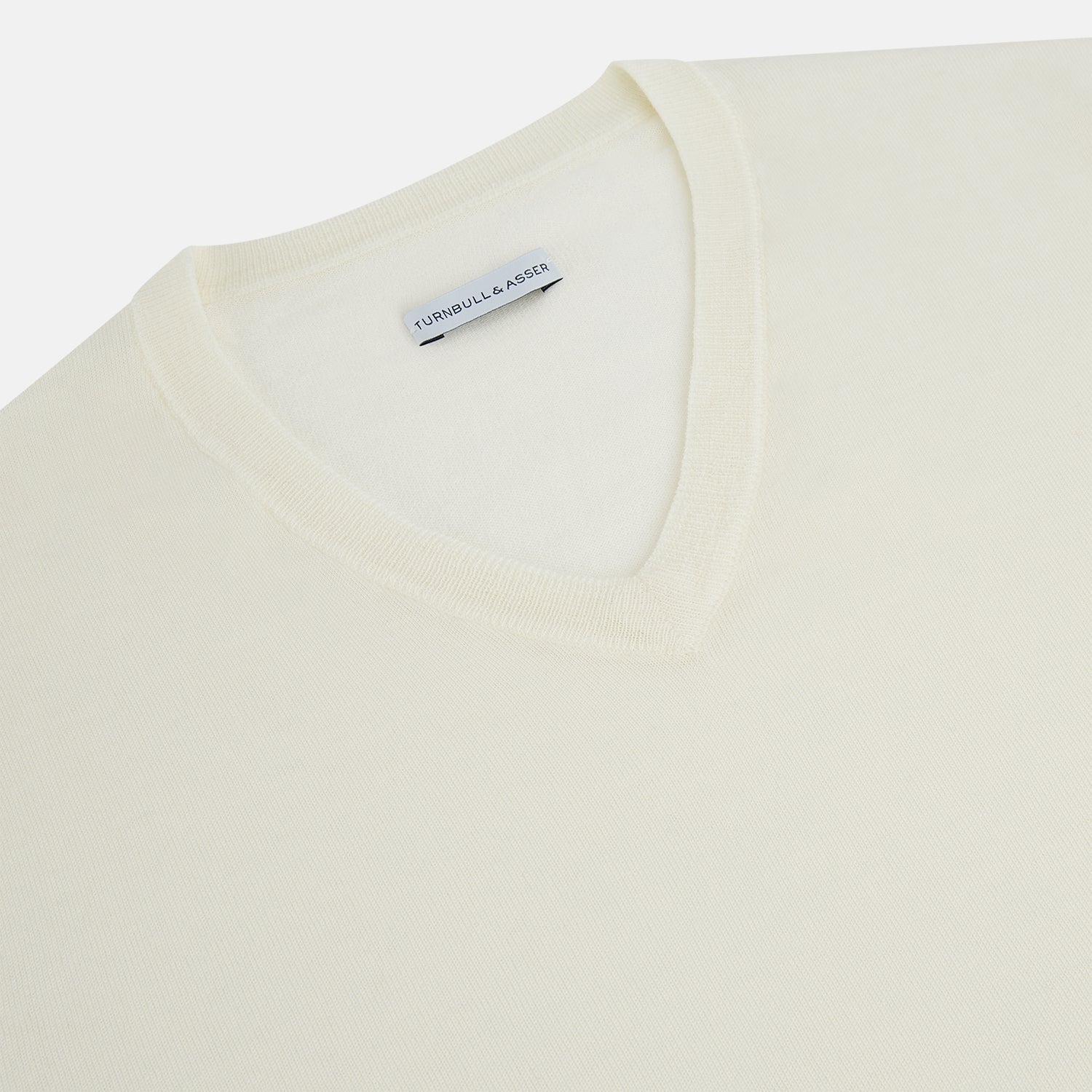 View 2 of product Cream Fine Merino V-Neck Jumper