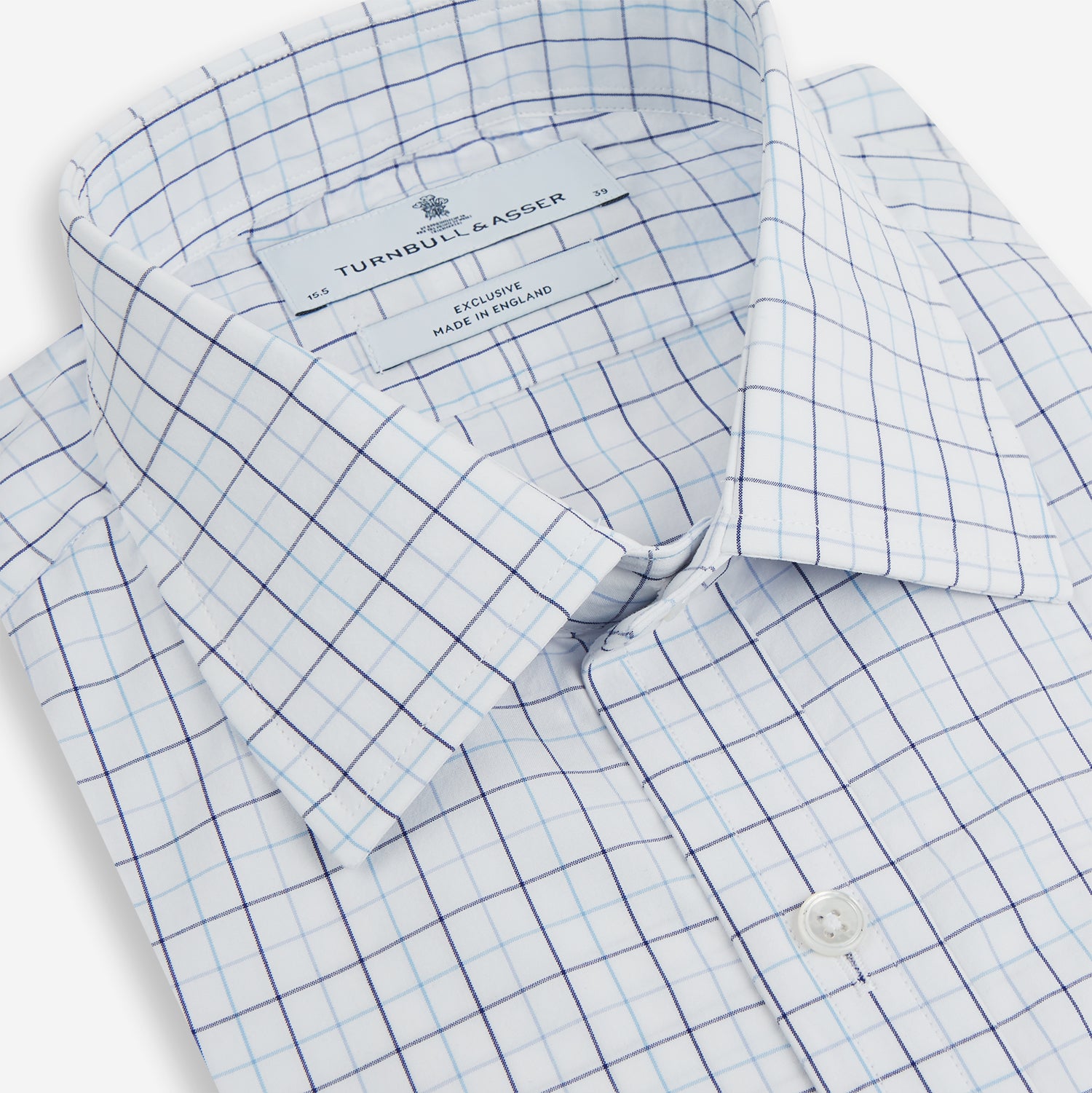 View 2 of product Blue Overlay Grid Check Mayfair Shirt