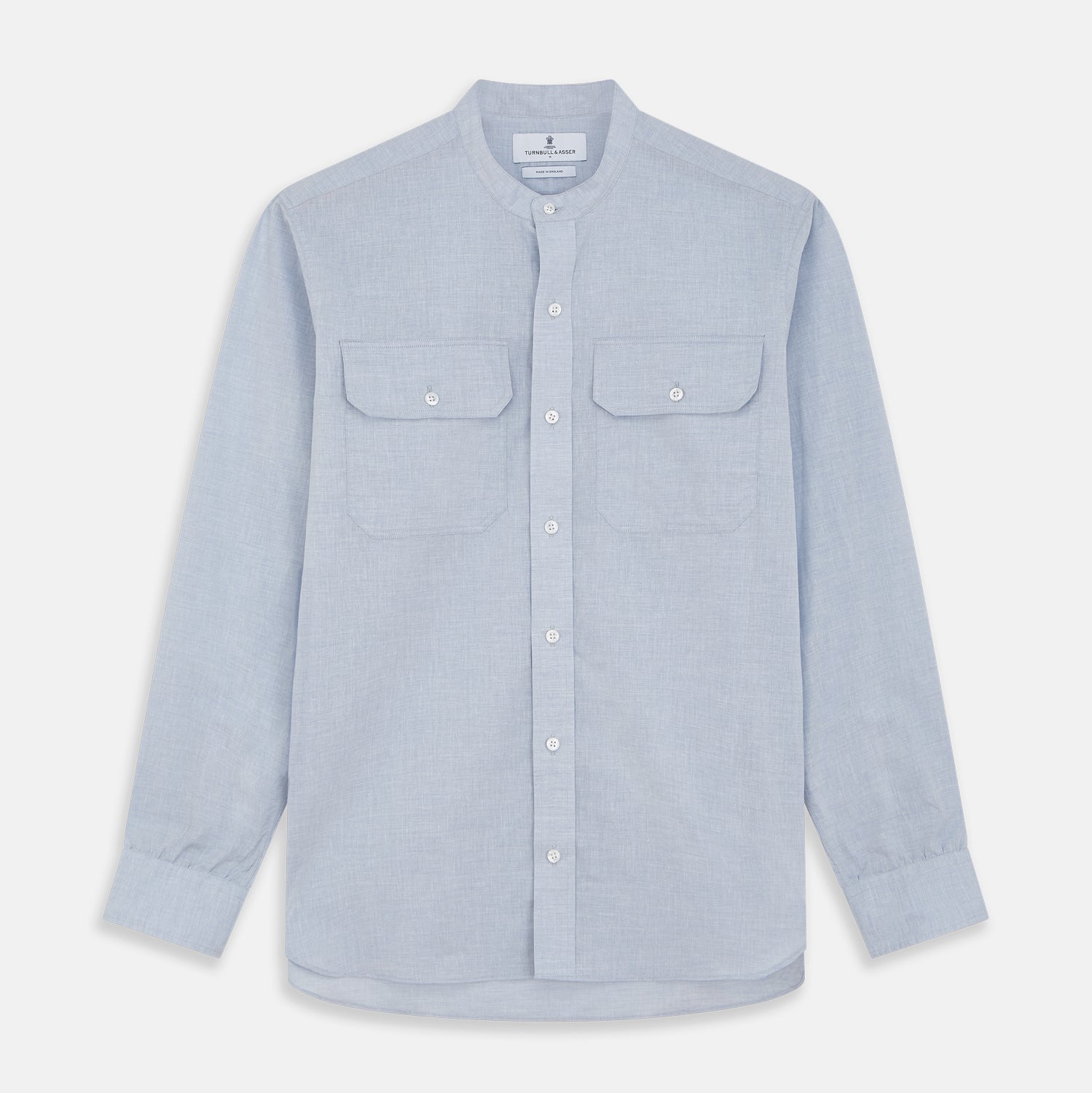View 1 of product Pale Blue Linen Blend Weekend Fit Unwin Shirt