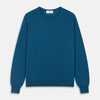 View 2 of product Ocean Blue Merino Kingston Crew Neck Jumper