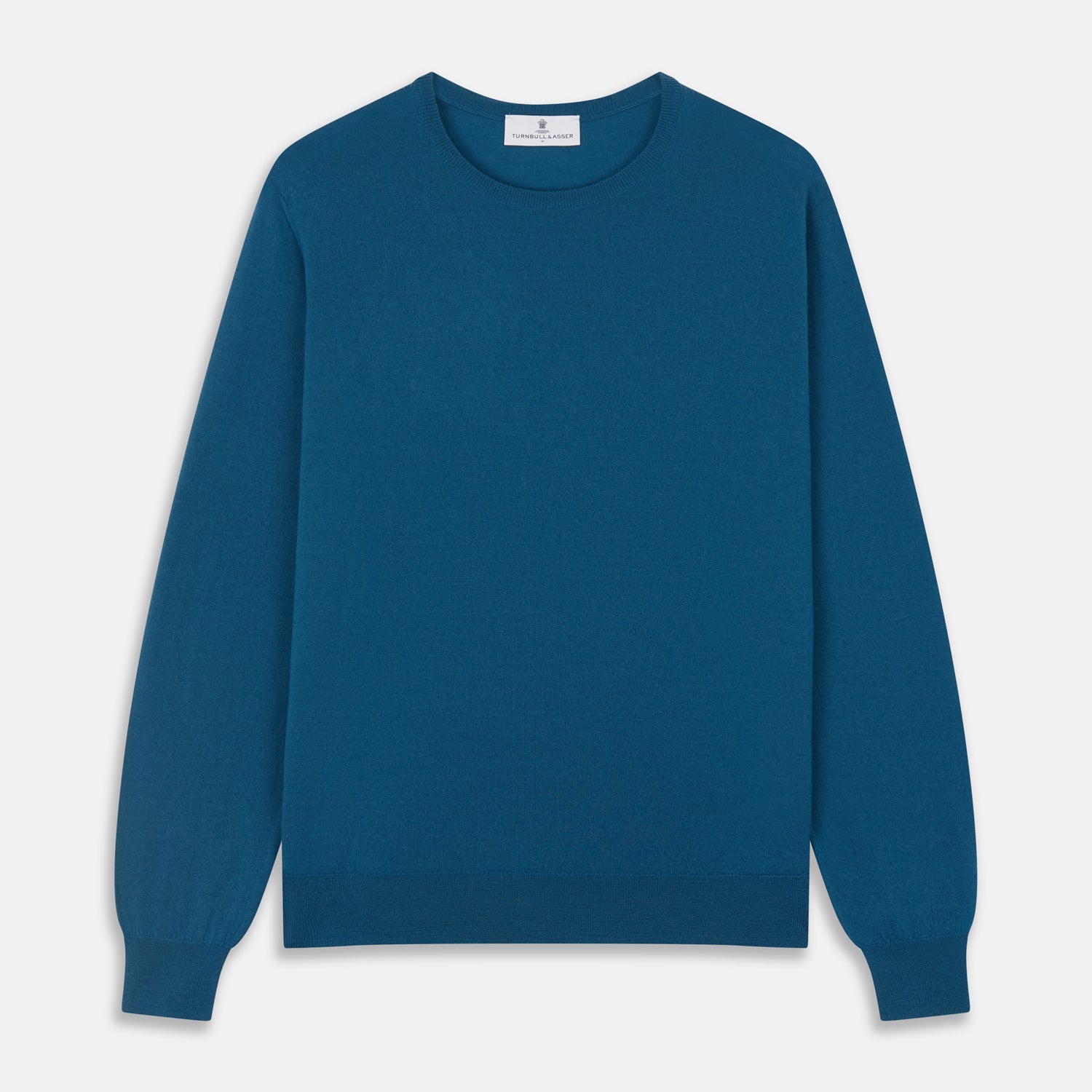 View 2 of product Ocean Blue Merino Kingston Crew Neck Jumper