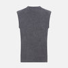 View 3 of product Slate Grey Melange V-neck Cashmere Vest