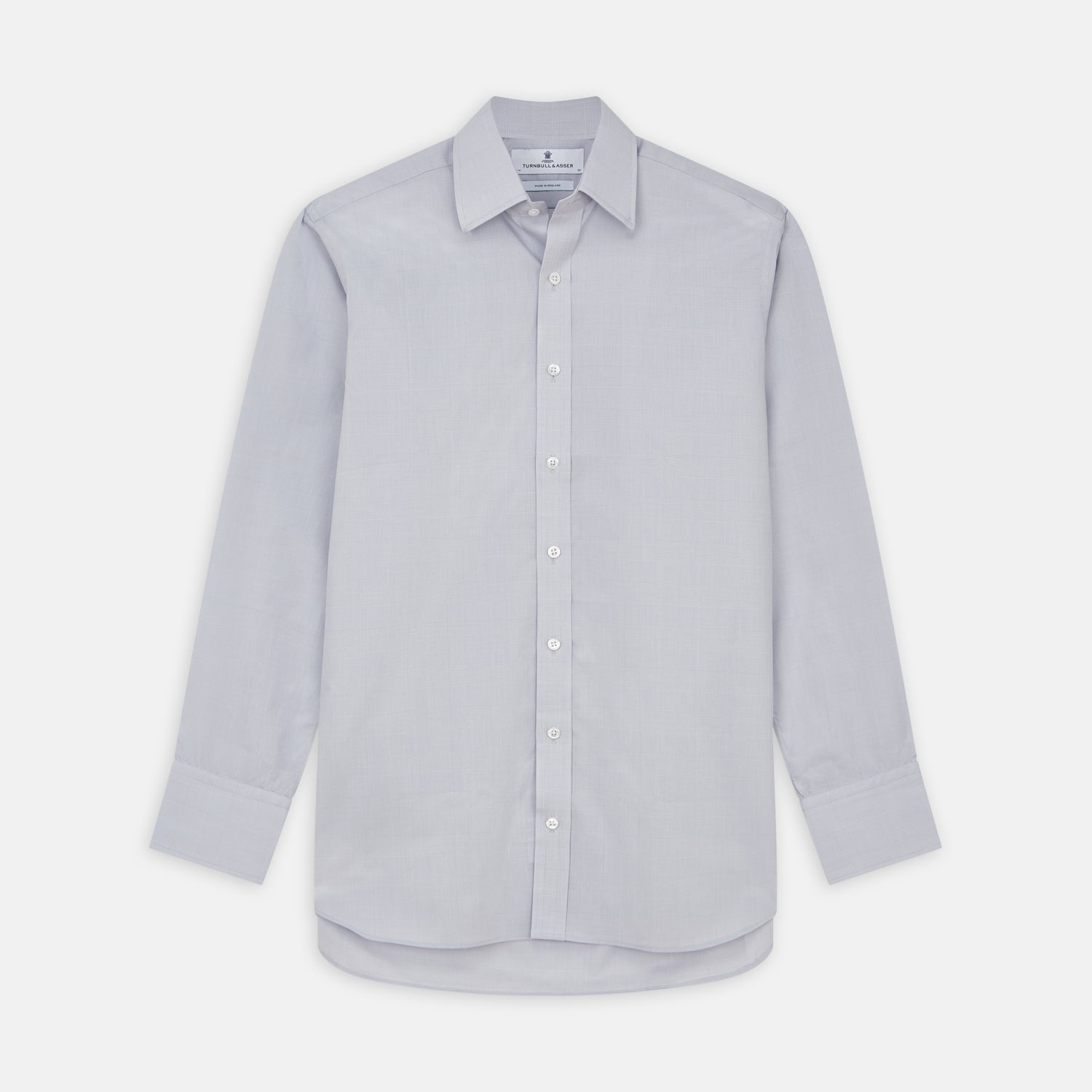 View 1 of product Faded Blue Block Check Cotton Regular Fit Mayfair Shirt