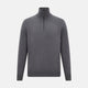 Grey Half-Zip Cashmere Jumper