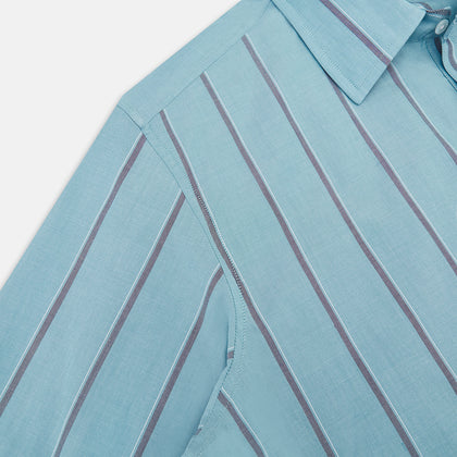 Cendre Blue Track Stripe Westminster Shirt Image 5