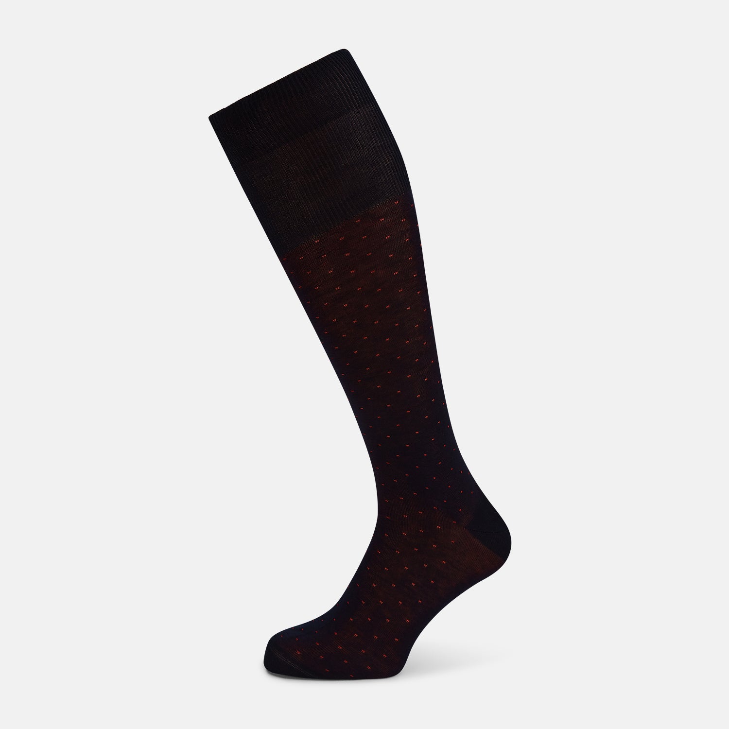 View 1 of product Navy/Red Polka Dot Long Socks