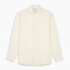 View 1 of product Tailored Fit Cream Cotton Shirt with Kent Collar and 3-Button Cuffs